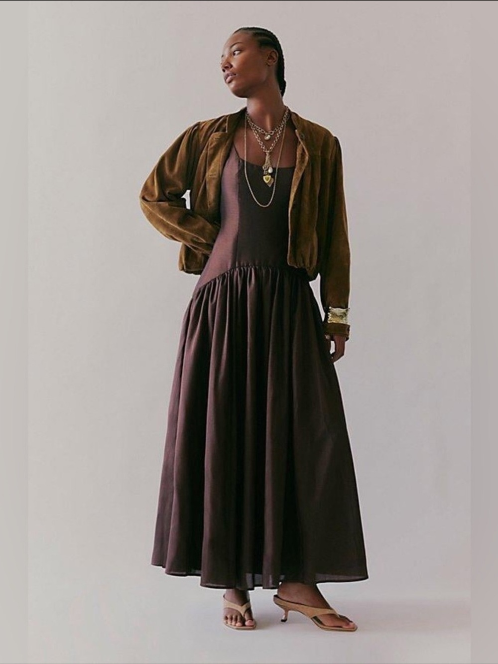 Hutch Ridge Maxi Dress in chocolate